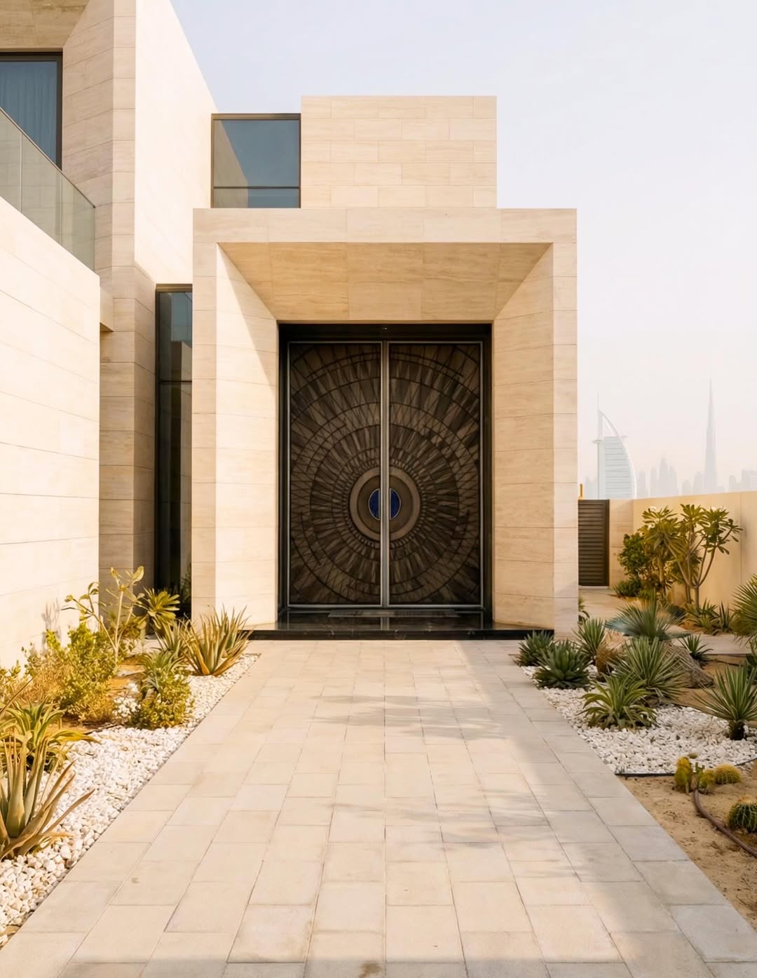 TINNO Circular Pattern Entry Doors | Monumental Luxury for Modern Residences