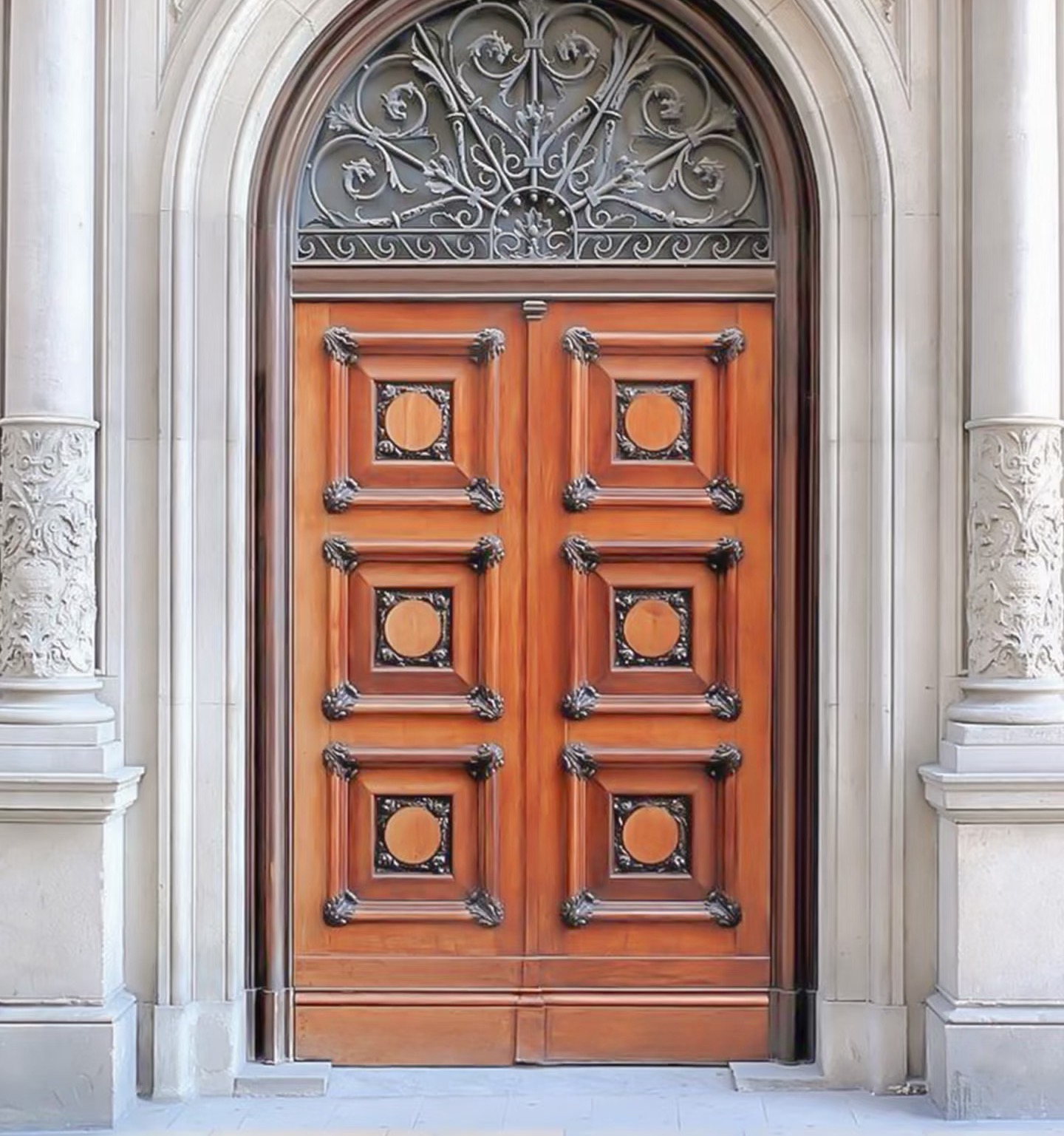 TINNO Classic Gothic Revival Entry Doors | Timeless Craftsmanship for Historic R