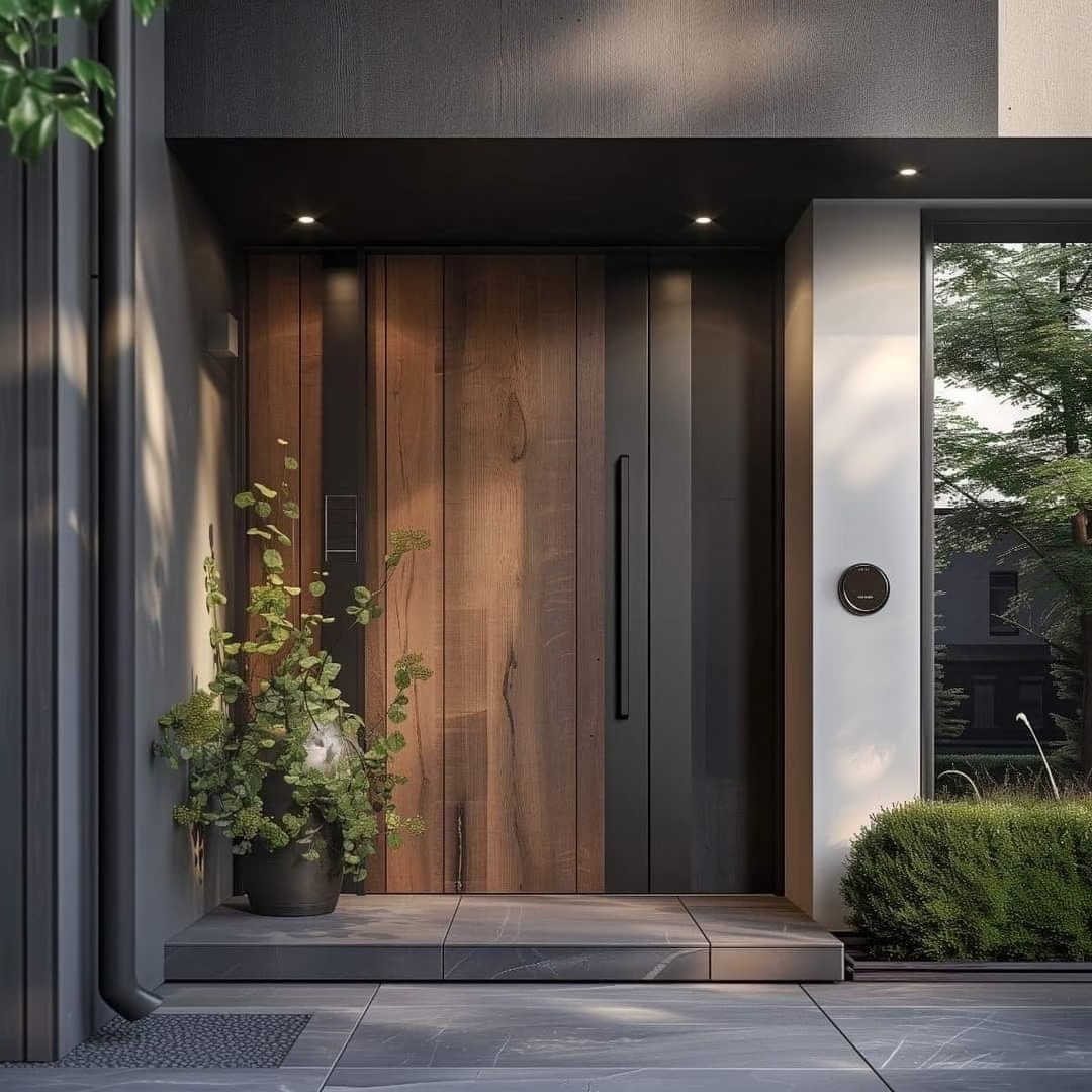 TINNO Modern Wood & Metal Entry Doors | Timeless Warmth for Contemporary Homes