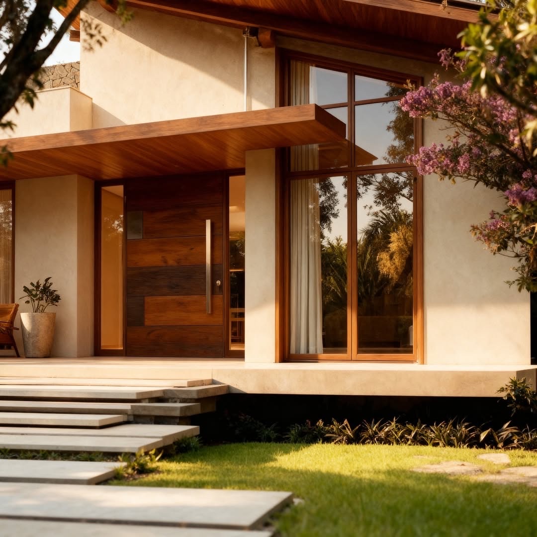 TINNO Reclaimed Wood Entry Doors | Organic Warmth for Modern Tropical Homes